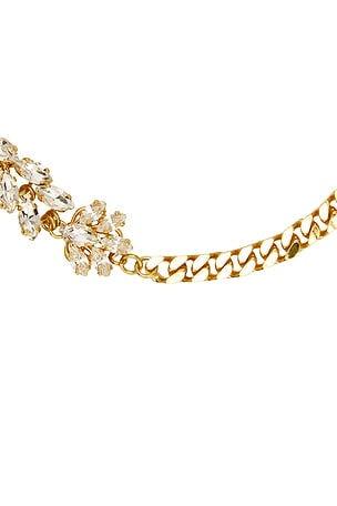 Anton Heunis Short Multi Floral Necklace in Metallic Gold