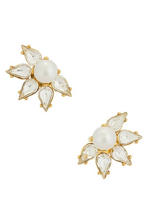 Omega Clasp Flower Motif Stud Earrings Anton Heunis