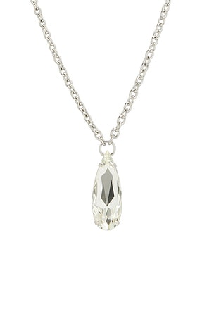 Anton Heunis Long Chain With Tear Pendant in Metallic Silver