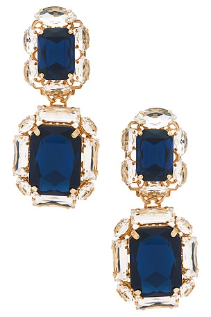 Omega Clasp Double Square Drop Earrings Anton Heunis