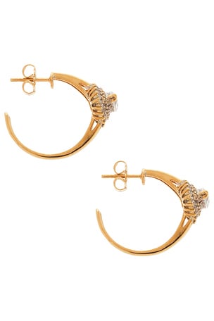 Anton Heunis Post Ring Earrings in Metallic Gold