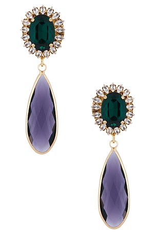 Stud With Clip Oval & Tear Pendant Anton Heunis