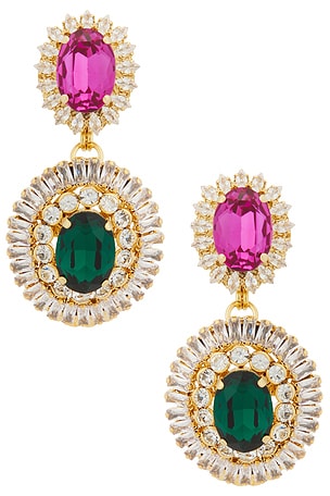 Omega Clasp Oval Disc Chandeliers Earrings Anton Heunis