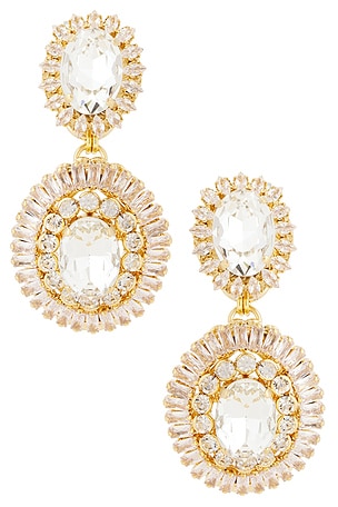 Omega Clasp Oval Disc Drop Earrings Anton Heunis
