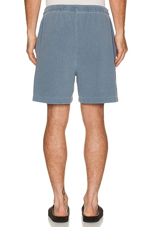Asher Silas Waffle Short in Blue
