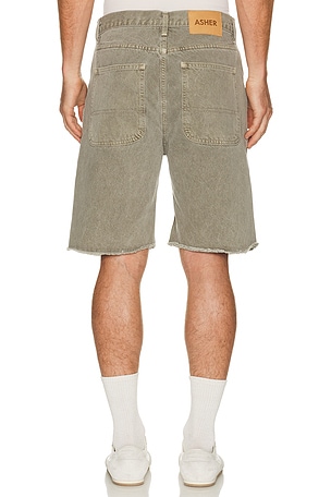 Asher Chance Painter Shorts in Green