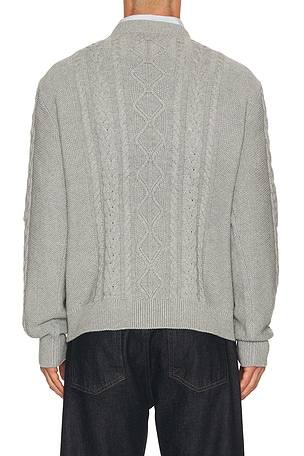 Asher PULL MAILLE TORSADÉE ANDRE en Gris