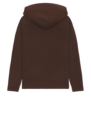 Asher Carter Waffle Hoodie in Brown