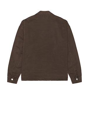 Asher Caleb Canvas Jacket in Chocolate