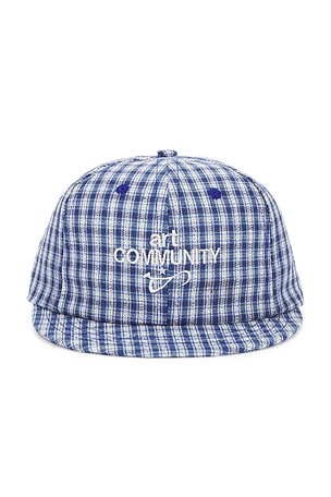 Plaid Short Brim Cap Art Community