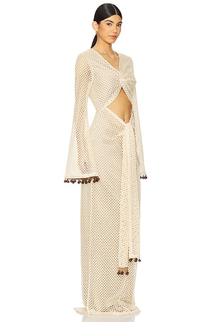 Andrea Iyamah Teri Crochet Dress in Cream