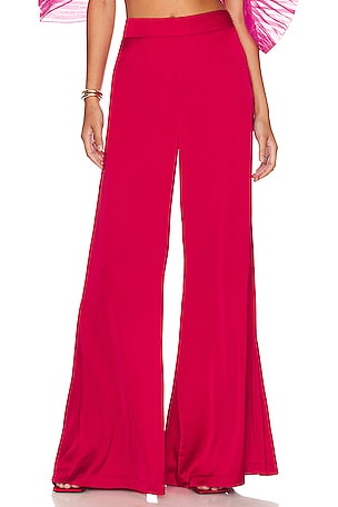 Alice + Olivia Dylan Wide Leg Pant in Pink