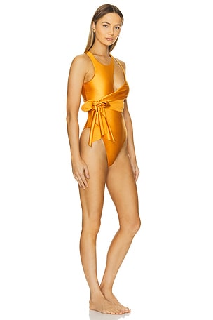 Andrea Iyamah Lada One Piece in Orange