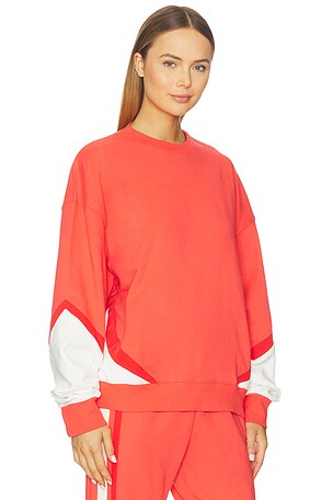 Araminta James Splice Sweatshirt in Coral