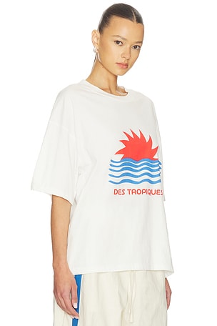 Araminta James Tropiques Oversized Tee in White