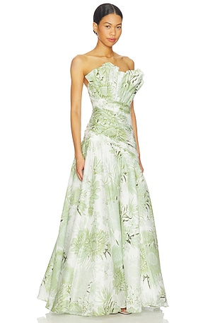 Aje Reflector Gown in Sage