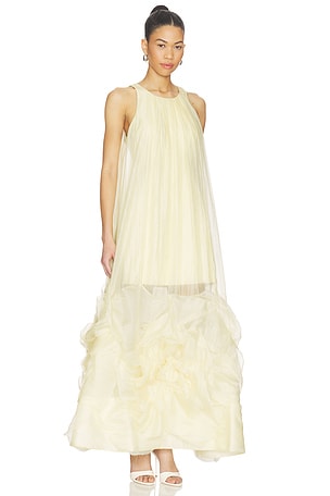 Aje Eclipta Gown in Lemon. Size Aus 4/US 0. Also