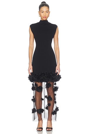 ROBE MIDI EN MAILLE FLEURA  Aje