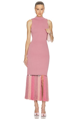 Sofyr Knit Tassel Midi Dress Aje