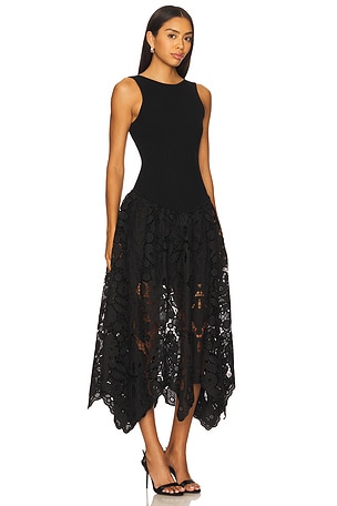 Aje Atlas Knit Midi Dress in Black