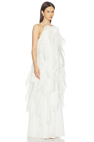 Aje Merritt Embroidered Gown in Ivory