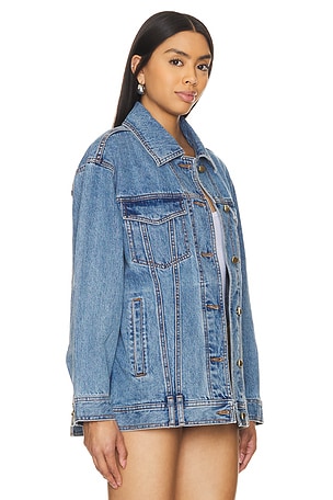 Aje Aradia Oversized Denim Jacket in Blue