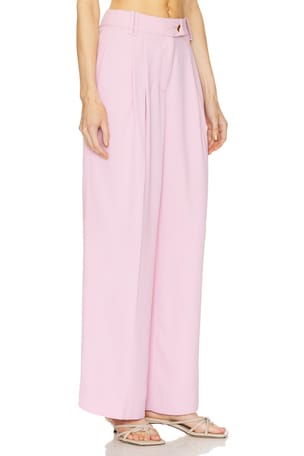 Aje Harlem Pleat Front Pant in Rose