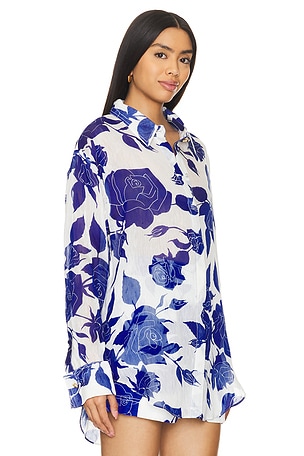 Aje Belonging Oversized Shirt in Blue