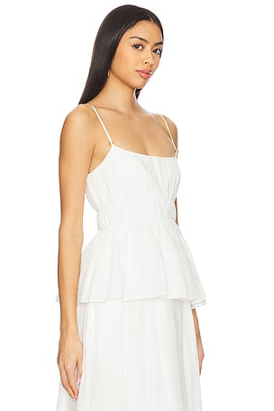 Aje Acapella Ruched Top in Ivory