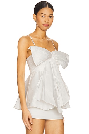 Aje Scarlett Top in Ivory