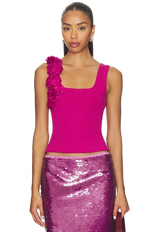 Emmy Flower Knit Tank Top Aje