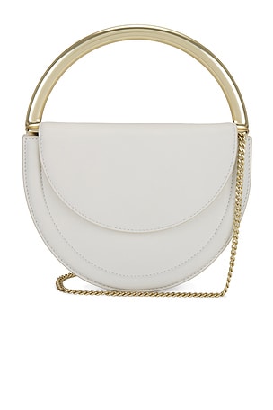 Aje Norma Crescent Clutch in Ivory