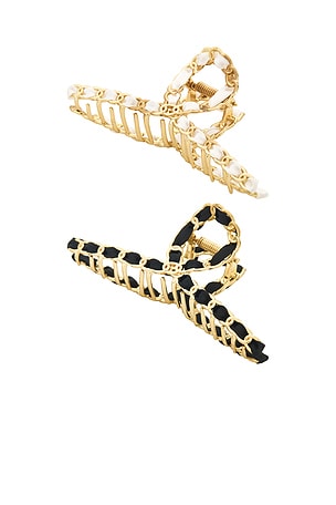 Metal Chain Loop Claw Clip Set By Adina Eden