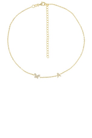 Pave Butterfly Initial Choker By Adina Eden