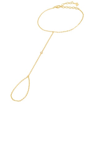 Single Bezel Chain Hand Chain By Adina Eden