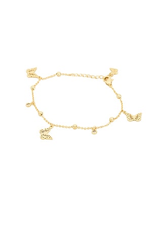 Dangling Butterflies Charm Bracelet By Adina Eden
