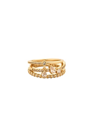 Solitaires & Teardrops Ring Combo Set By Adina Eden
