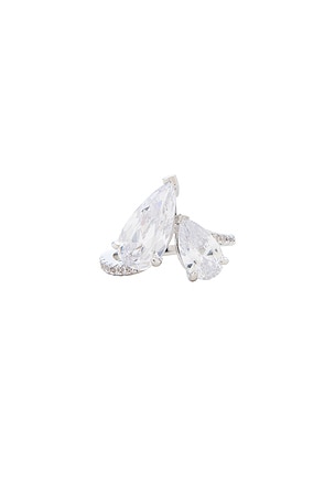 Pave Graduated Double Teardrop Ring By Adina Eden