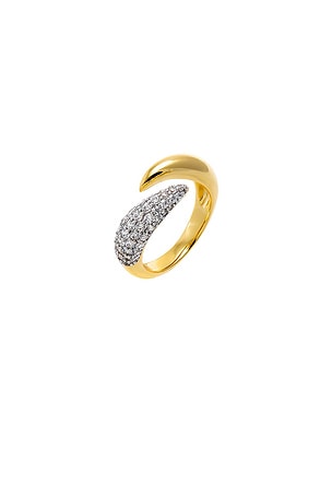 Pave Horn Wrap Pinky Ring By Adina Eden
