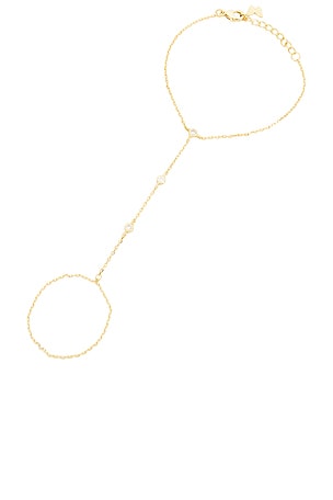 Dainty Cz Bezel Hand Chain By Adina Eden