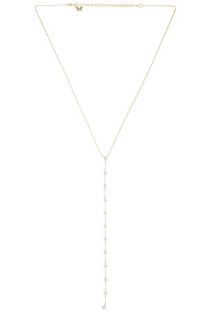 Teardrop Cz Lariat Necklace By Adina Eden