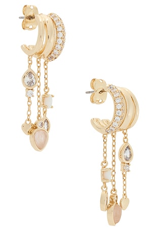 Pave Chain Charm Drop Earring By Adina Eden