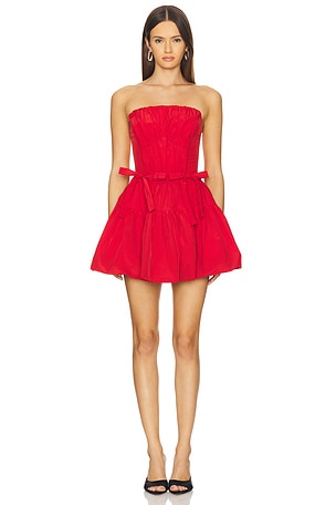 Kamilla Tech Taffeta Dress in Burgundy AKNVAS