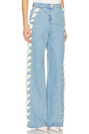 AKNVAS Lyd Laced Denim Trouser in Blue