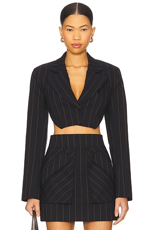 Anya Navy Pin Stripe Blazer AKNVAS