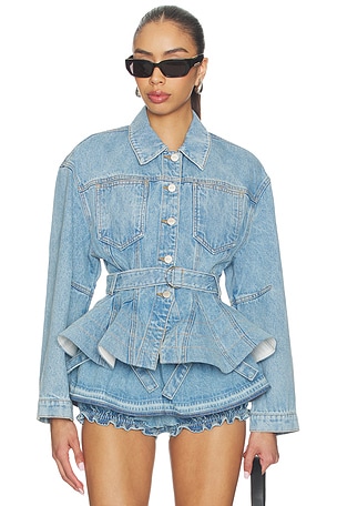Alex Peplum Denim Jacket AKNVAS