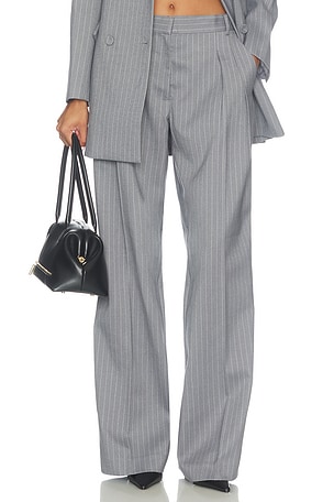 Rune Grey & White Pin Stripe Trousers AKNVAS