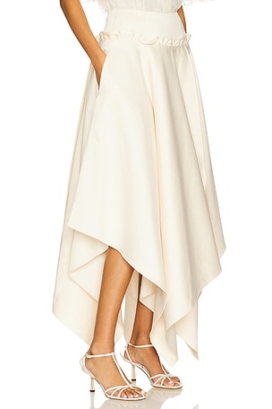 AKNVAS Vera Satin Skirt in Cream
