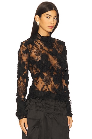 AKNVAS Freja Lace Top in Black