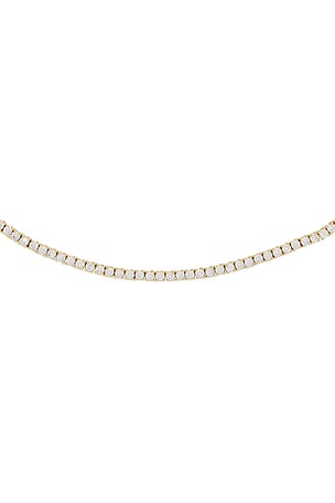 Alexa Leigh Everyday Tennis Necklace in Metallic Gold